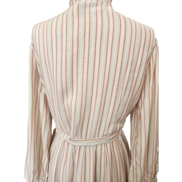PAIGE "Kylenn" striped three-quarter length sleeve ruffle mini dress - Picture 10 of 15